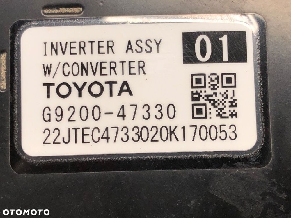 INWERTER PRZETWORNICA - 347.00 PLN - TOYOTA COROLLA sedan (_E21_) 2019 - 2022 1.8 VVTi Hybrid - 7