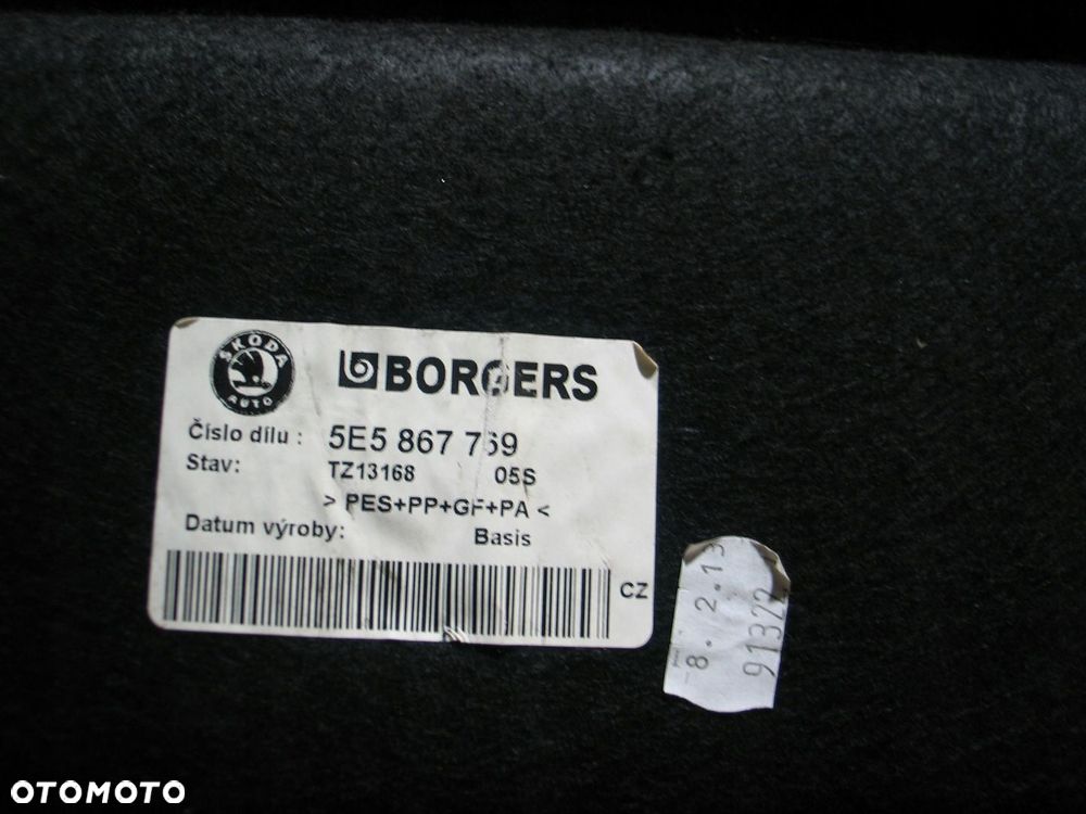 polka bagaznika skoda octavia 3 III 5E5867769 - 7