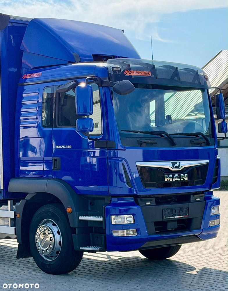 MAN TGM 26.340 / FIRANKA / WINDA / 22 EUROPALETY / AUTOMAT / 6x2 / 3 OŚ PODNOSZONA / SKRĘTNA / 460 TYŚ KM / 2017 - 6