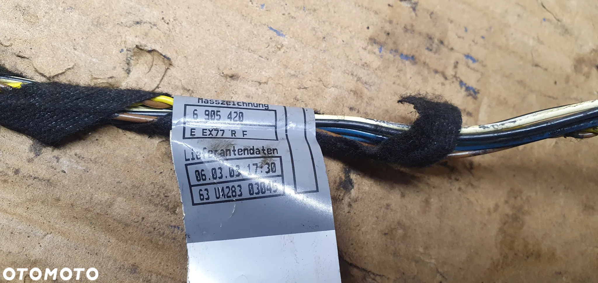 Wiązka instalacja drzwi lewy przód BMW 3 E46 Compact 6929216 6905420 - 7