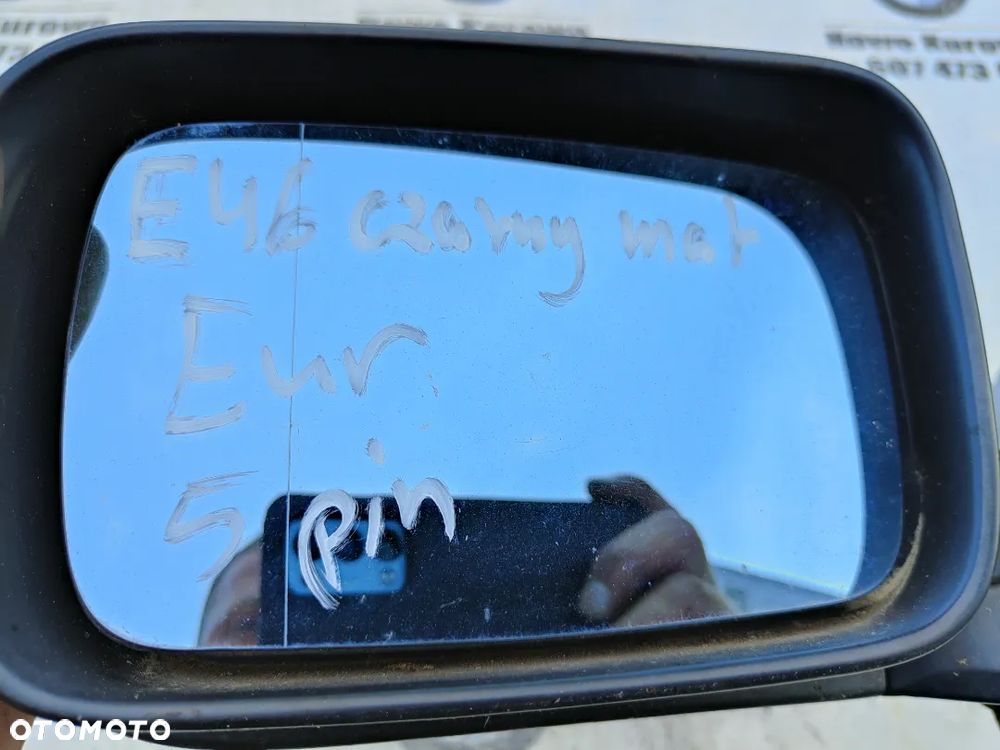 BMW E46 Lusterko lewe czarne 5 pinów Europa - 6