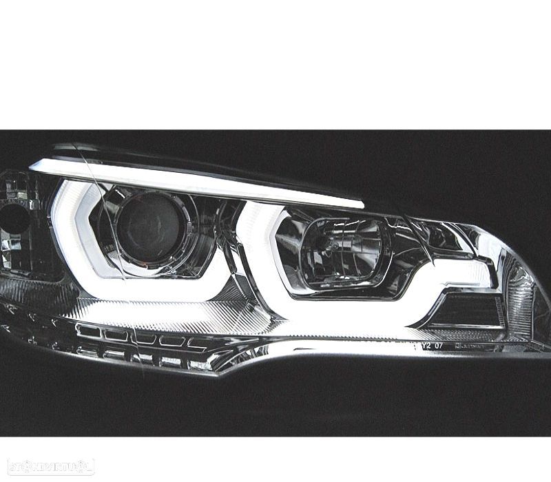 FARÓIS BMW X5 E70 07-13 LED ANGEL EYES 3D COM LUZ DIURNA - 3