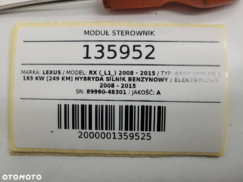 MODUŁ STEROWNIK KEYLESS DRZWI LEXUS RX 450H III 89990-48301 ORYGINAŁ - 8