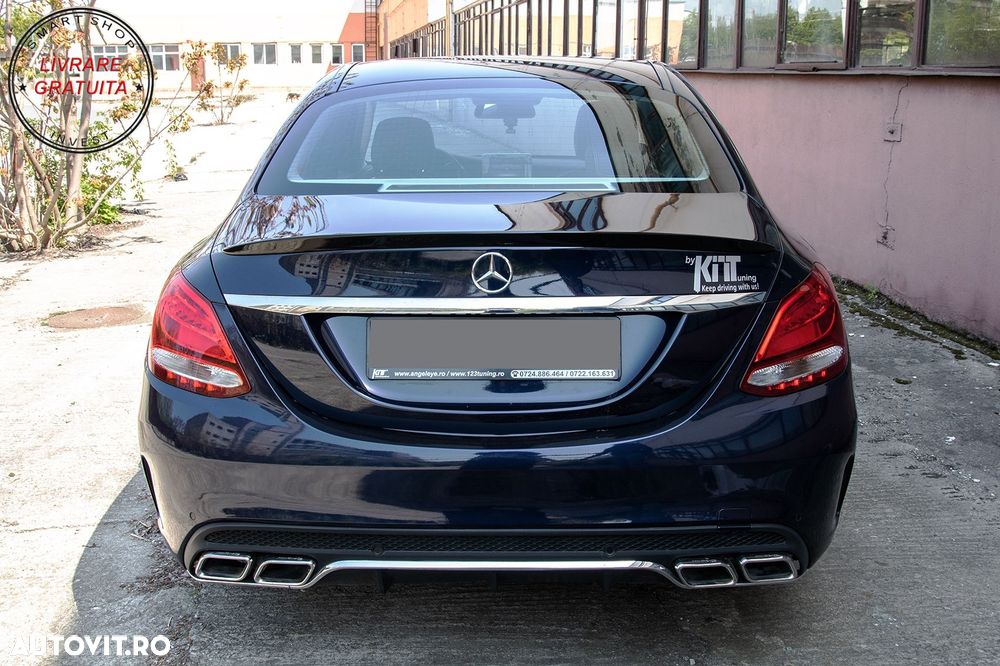 Eleron Portbagaj Mercedes C-Class W205 (2014-2020) Design Negru Lucios- livrare gratuita - 8