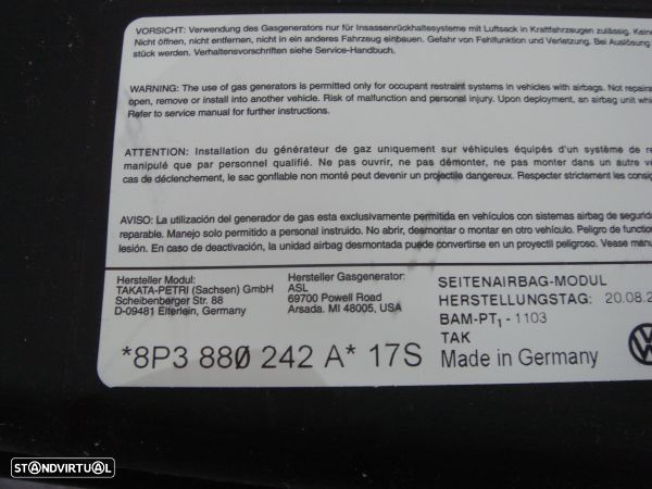 Airbag Banco Dto Audi A3 (8P1) - 2