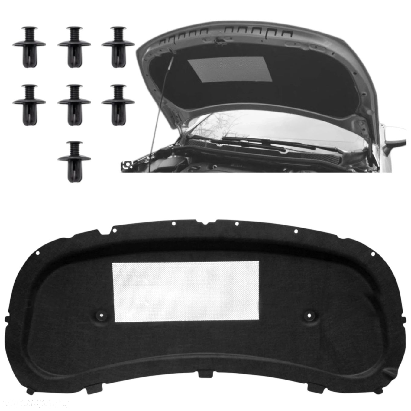 wyciszenie podbitka mata pokrywy silnika + SPINKI OPEL ASTRA K 2015-2019 - 3