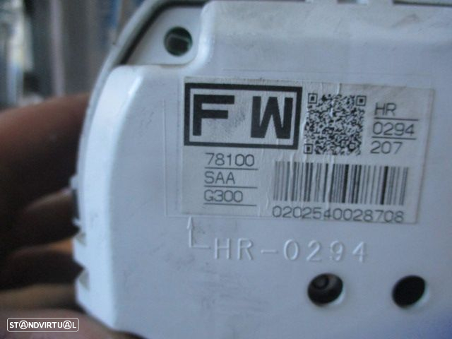 Quadrante 78100Saag300 HONDA JAZZ 2 2004 1.2I 78CV 5P CINZA Km/H Digital - 3