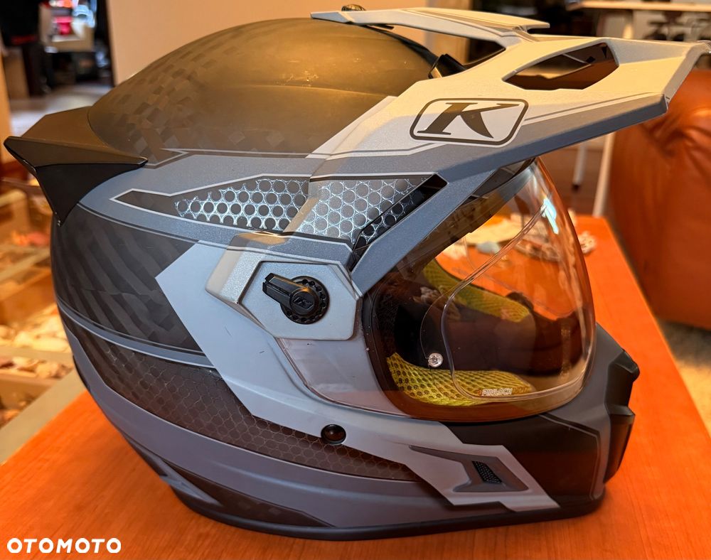 Kask Klim Krios Pro Carbon LG ARSENAL GRAY  + Dedykowany Interkom wysokiej klasy SENA 10U + Pilot Klim do interkomu - 5