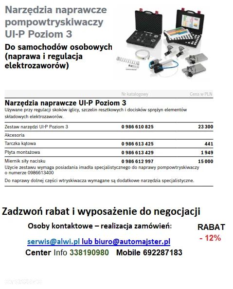 Dci 700 Bosch 0 683 725 001 tester wtryskiwaczy Kodowanie - 22