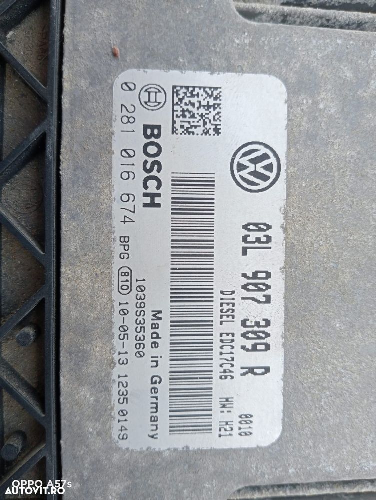 Calculator motor 03L907309R vw golf 6 2.0 tdi CFF - 3