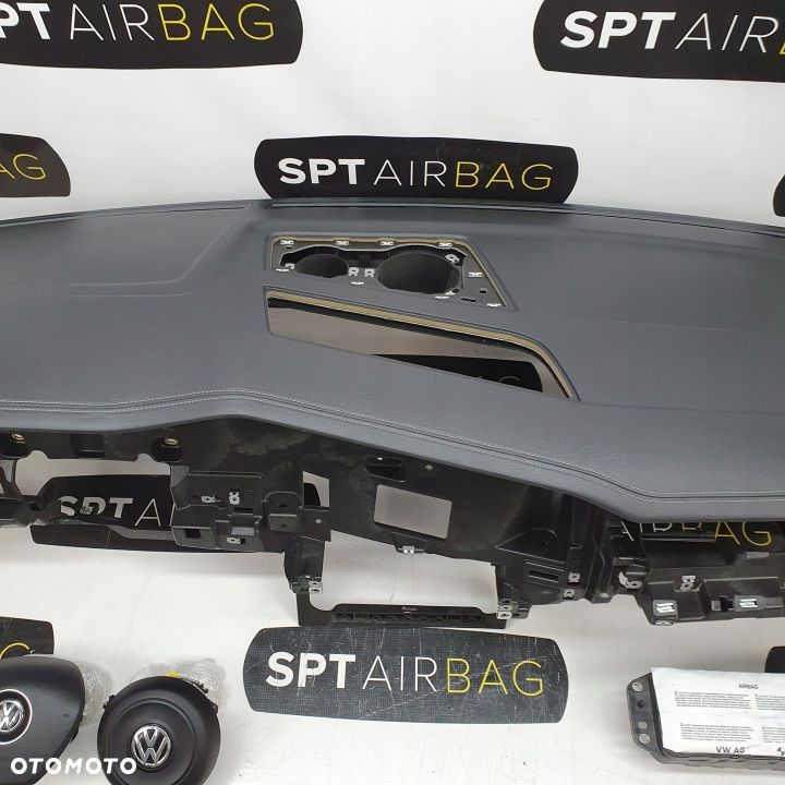 VW TOUAREG III 3 DESKA ROZDZIELCZA KONSOLA KOKPIT PULPIT PODUSZKI AIRBAG AIR BAG PASY KIT SET - 3