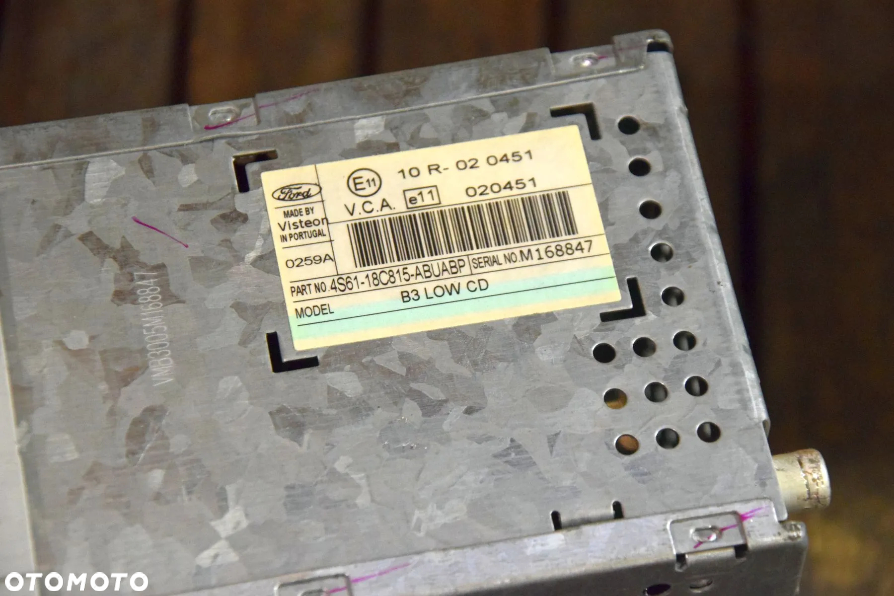 Ford Fusion 02- Fiesta Mk6 Radio fabryczne FORD 4500 RDS EON z KODEM ! - 3