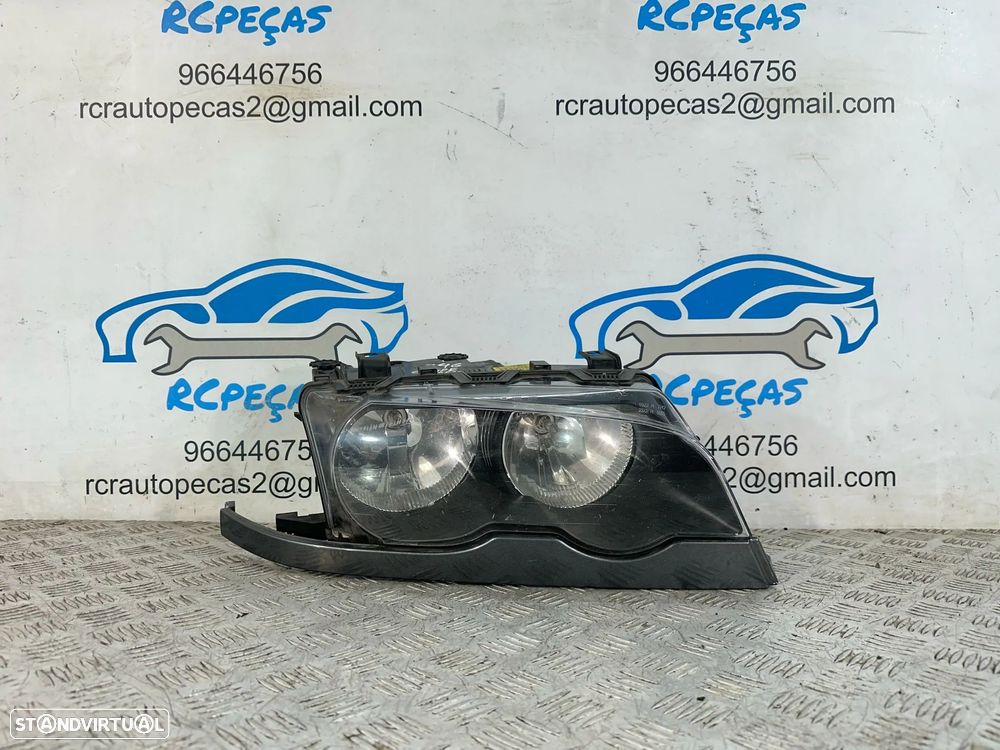 .Conjunto Oticas Farois Frontal Frente Esquerda Direita Halogenio Original BMW Serie 3 E46 Coupe Cabrio 7 165 906 7 165 905 1997 - 2006 - 9