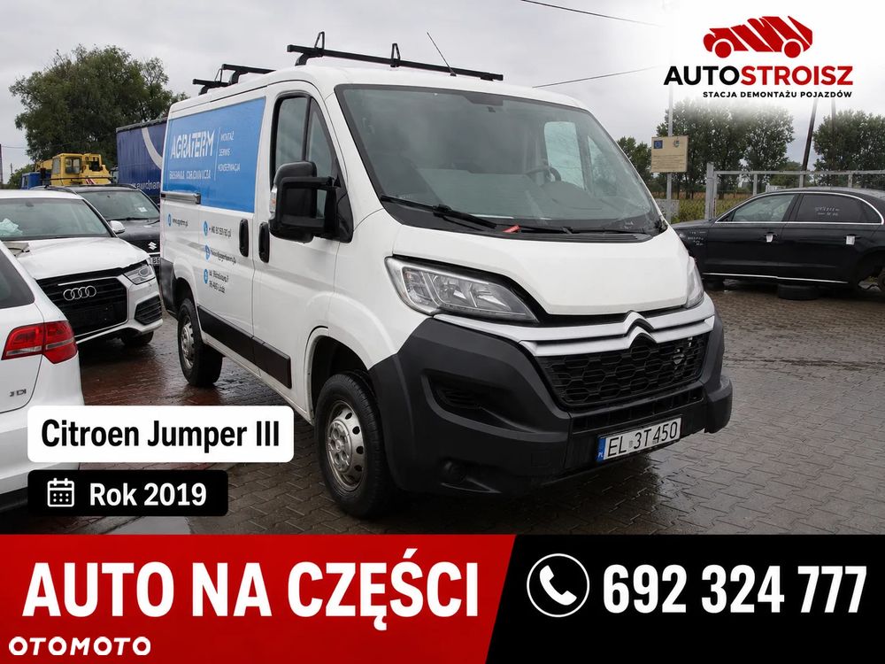 Auto na części - Citroen Jumper III 2.2 BlueHDI 120 KM 4H03 20GP20 EWP 2019R Silnik Skrzynia Drzwi Błotnik Zderzak Lampa Lusterko Klamka Szyba Deska Kokpit Sterownik Moduł Czujnik Licznik Panel Kierownica - 1