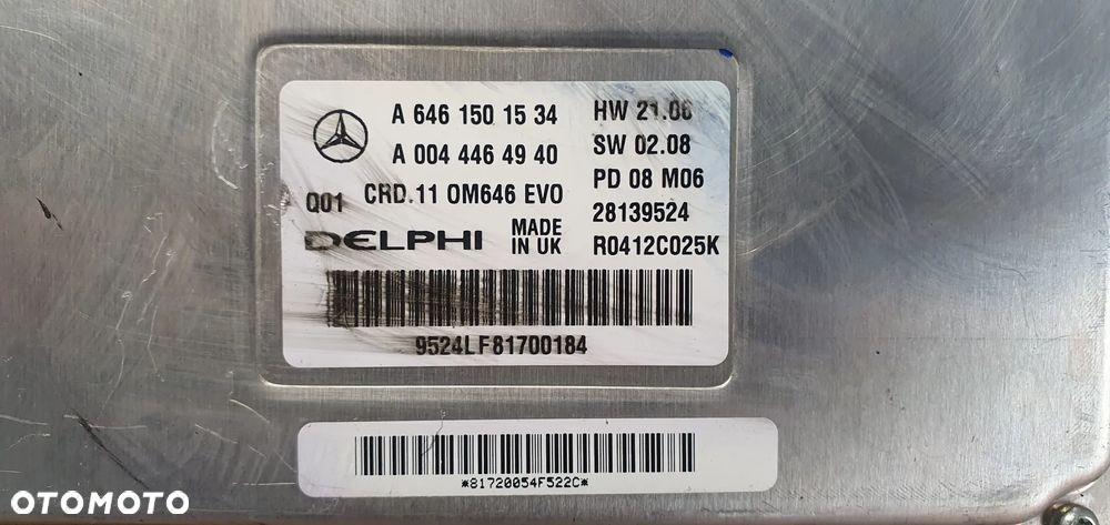 Komputer sterownik silnika Mercedes E Klasa W211 2.2 CDI Lift A0044464940 - 5