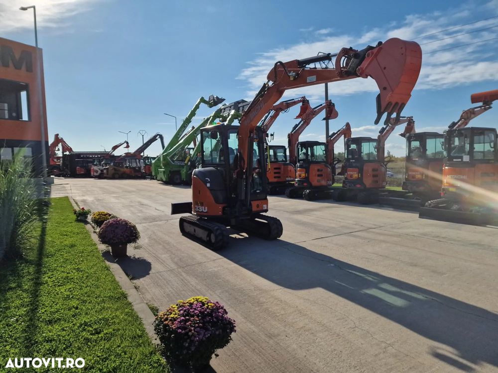 Hitachi ZX33U-6, Masa operationala 3,7t, 2023/10, 1.040h, CUPLA RAPIDA HIDRAULICA, cupa ingusta NOUA, cupa lata NOUA, capa taluz NOUA, inst picon, Aer cond, Antifurt, Lama nivelare, senile 80% ok, Ad sapare 3,5m, posibilitate leasing 4 ani-PROMOTIE 37.900EUR - 17