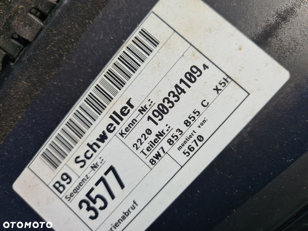 LISTWA progowa lewa s-line AUDI A5 S5 F5 8W7 CABRIO oryginal LX5H - 8
