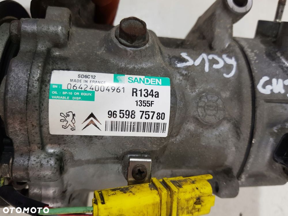 sprężarka klimatyzacji 9659875780 peugeot citroen 1.6 vti gu31 - 8