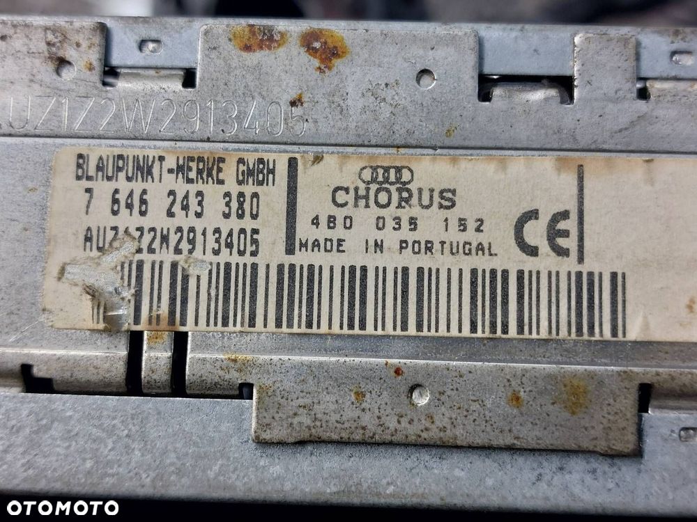 RADIO ODTWARZACZ + KOD AUDI A4 B5 RADIO AUDI CHORUS 4B0035152 KASETY - 4