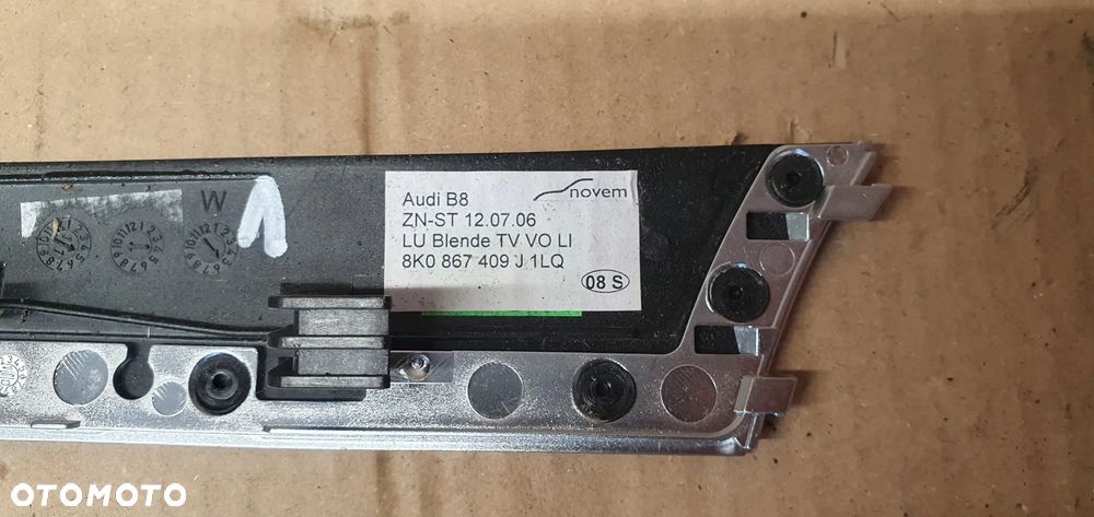 Listwa dekor drzwi komplet Piano Black Audi A4 B8 8K0867409J 8K0867420J 8K0867410J 8K0867419J - 7