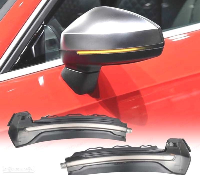 PISCAS LATERAIS LED DINAMICOS PARA ESPELHOS PARA AUDI A3 8V 12-20 - 1