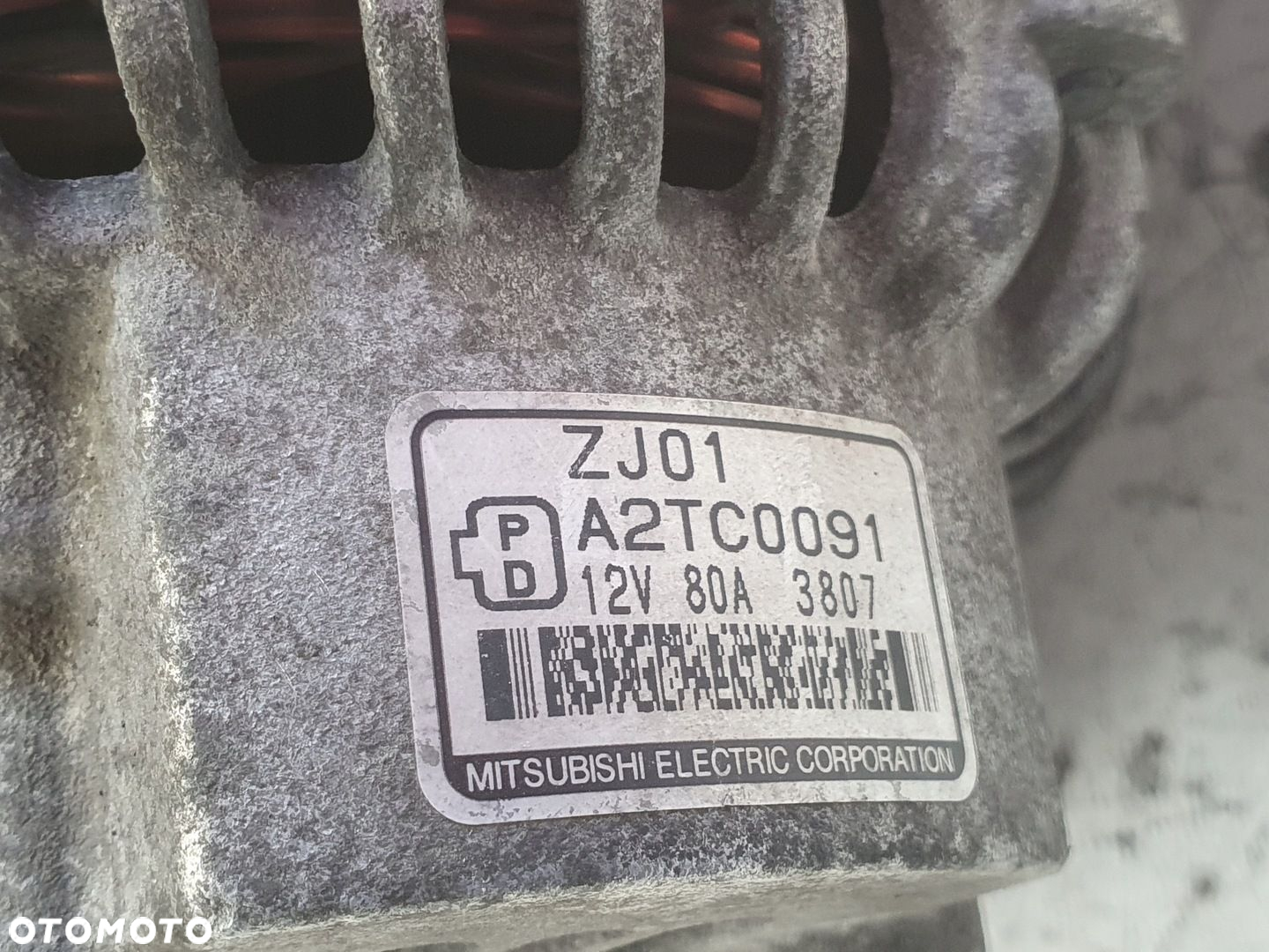 Mazda 3 BK 1.6 16V ALTERNATOR A2TC0091 80A - 2