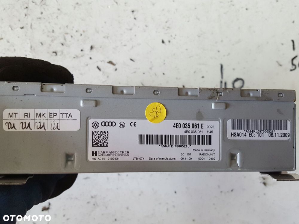AUDI A8 D4 4H 09-13r MODUŁ TUNER RADIA 4E0035061E - 3