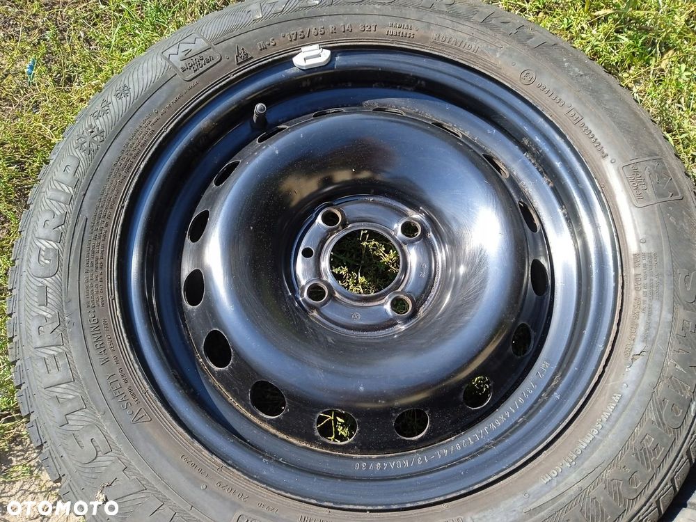 2 felgi stalowe 4x100 Renault Twingo Thalia Clio Dacia Spring opony zimowe - 3