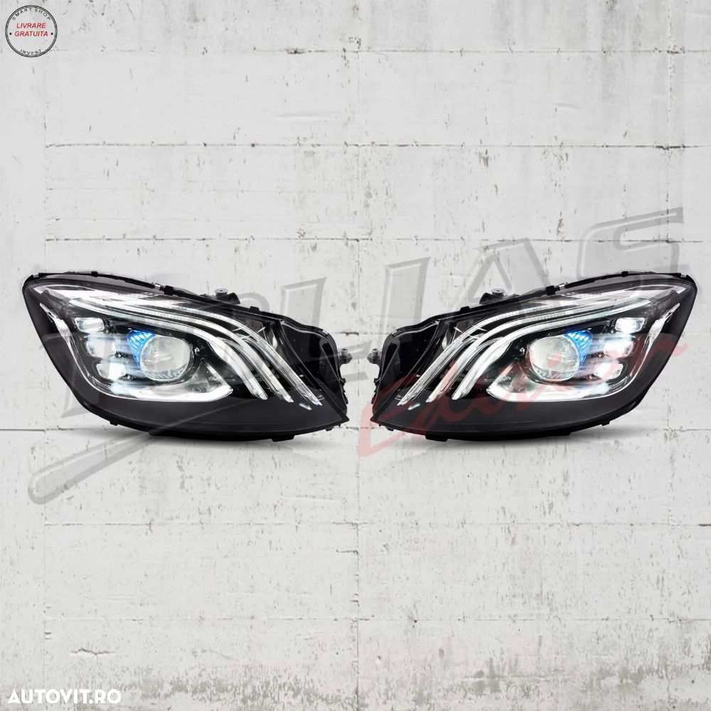 Faruri Full LED Mercedes S-Class W222 Maybach X222 (2013-2017) Facelift Design- livrare gratuita - 1