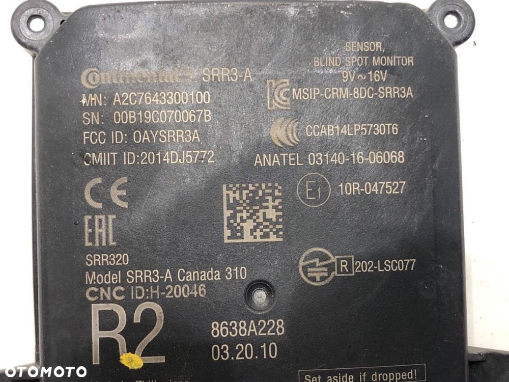 CZUJNIK MARTWEGO POLA  MITSUBISHI OUTLANDER III (GG_W, GF_W, ZJ, ZL, ZK) 2010 - 2022 2.4 Hybrid 4WD - 4