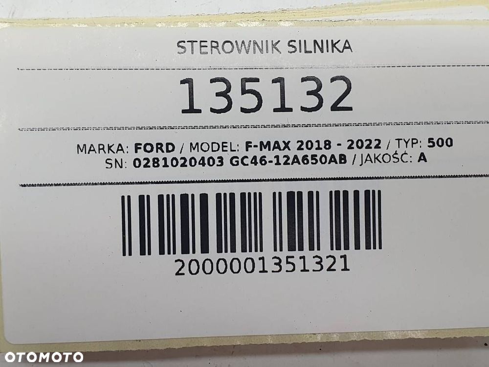 KOMPUTER STEROWNIK SILNIKA FORD F-MAX 500 EURO 6 0281020403 GC46-12A650AB - 5
