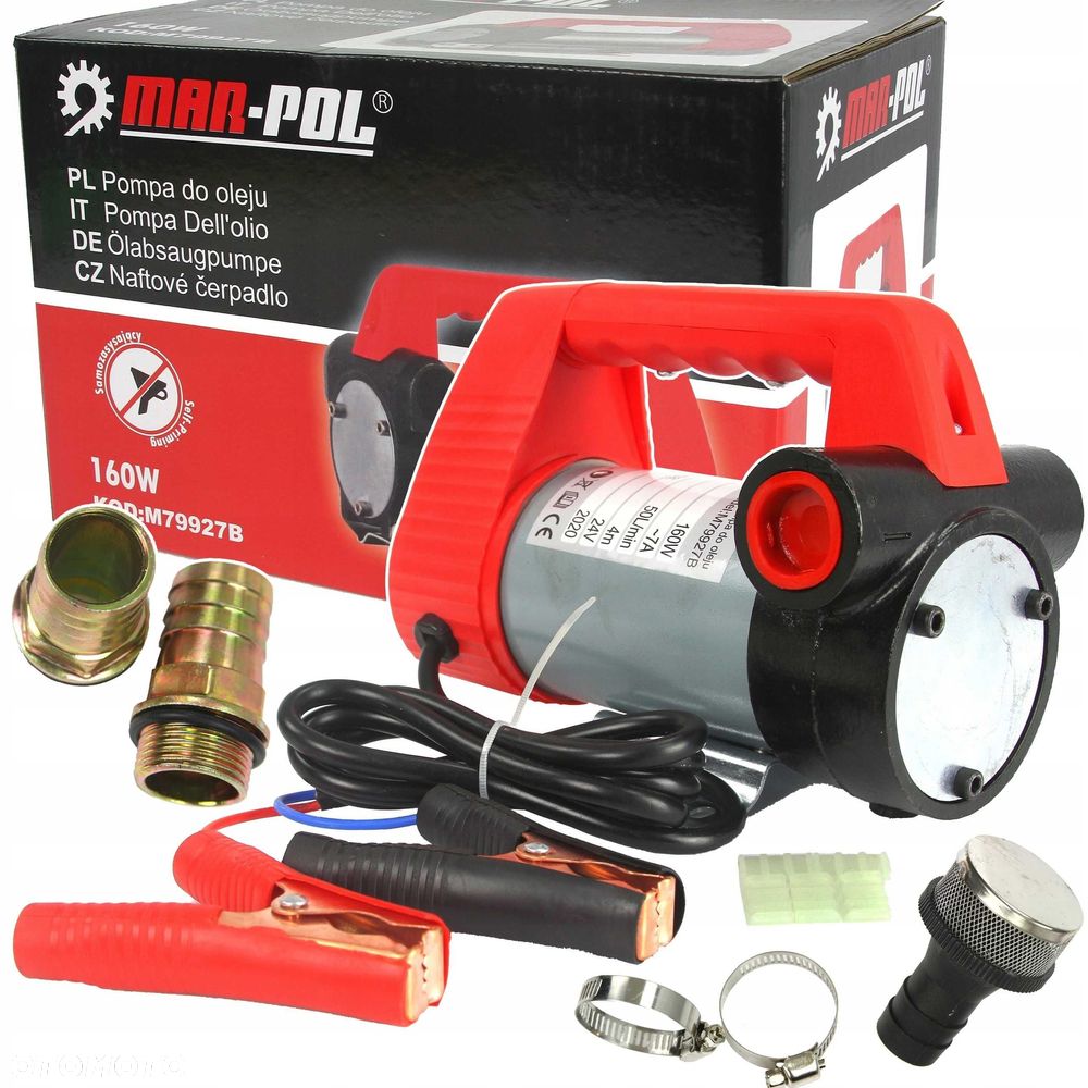 POMPA pompka do oleju CPN PALIWA 12V/24V + WĄŻ 4M - 2