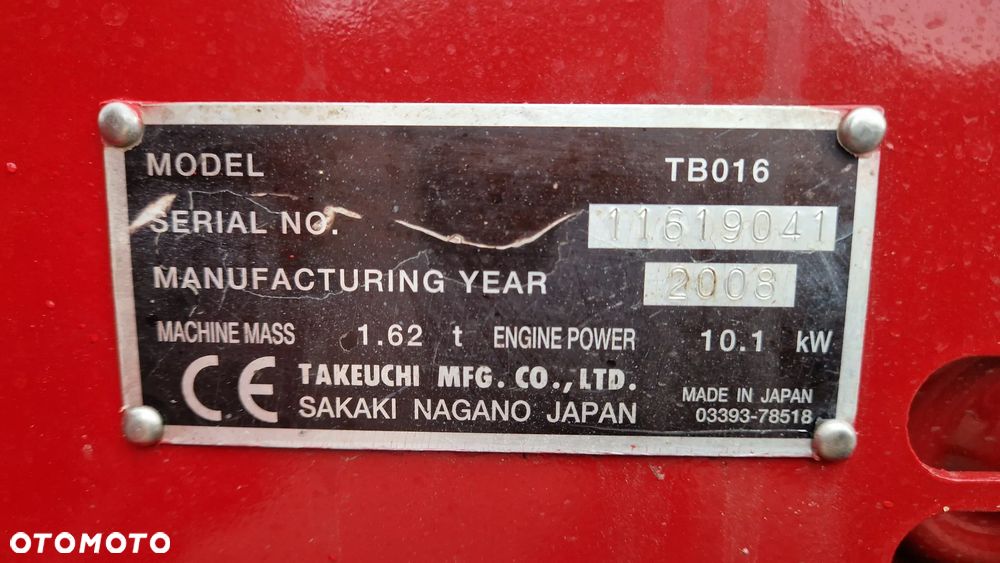 Takeuchi TB018 TB 018 TB 18 - 26