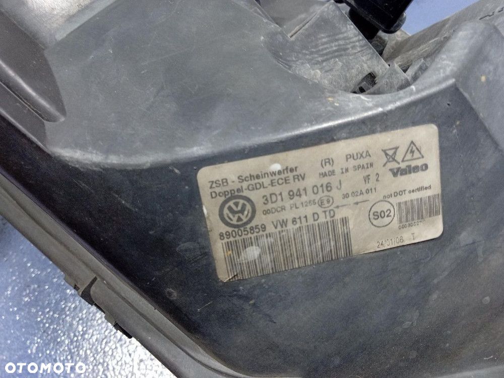 VW PHAETON 3D 02-07 REFLEKTOR PRAWY BIXENON EU 3D1941016J - 7
