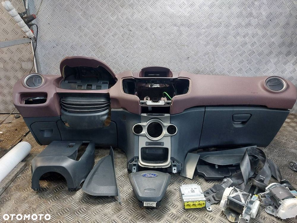 ZESTAW AIRBAG MODUŁ PODUSZKI PASY KOKPIT DESKA FORD FIESTA MK6 MK7 08-17 - 1