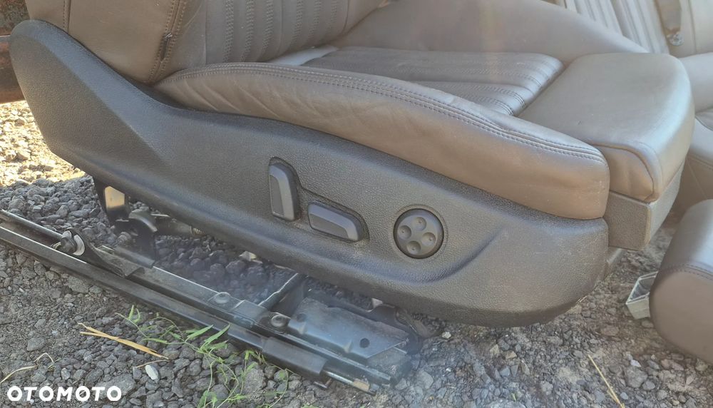 Komplet Foteli Przód Tył Boczki Tapicerka Podłokietnik Koniakowe Ciemny Brąz Audi A6 4G S6 S7 A7 - 7