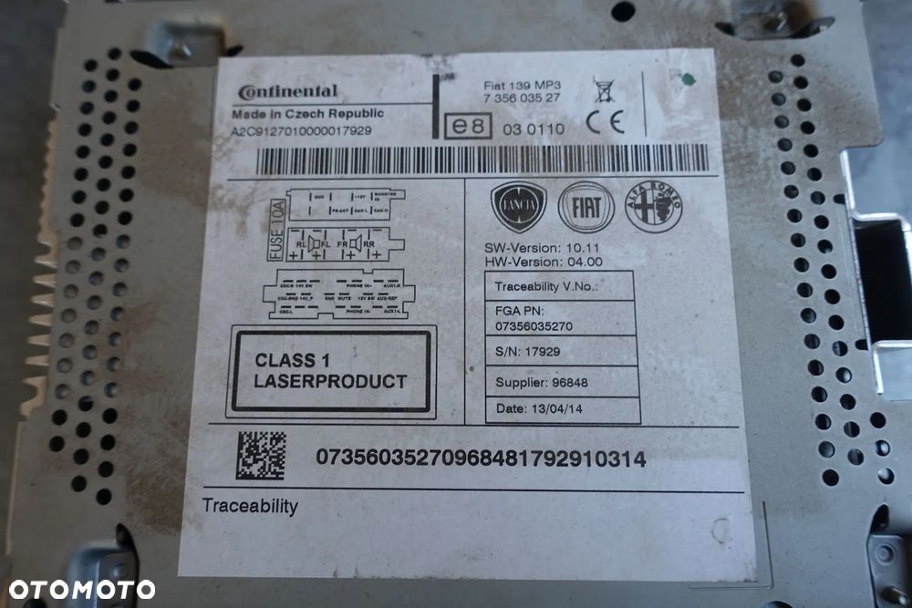 RADIO FIAT PANDA III 14r. 7356035270 - 3