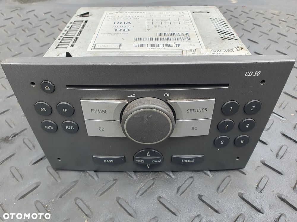 RADIO FABRYCZNE OPEL MERIVA A RADIOODTWARZACZ 13292085 - 1