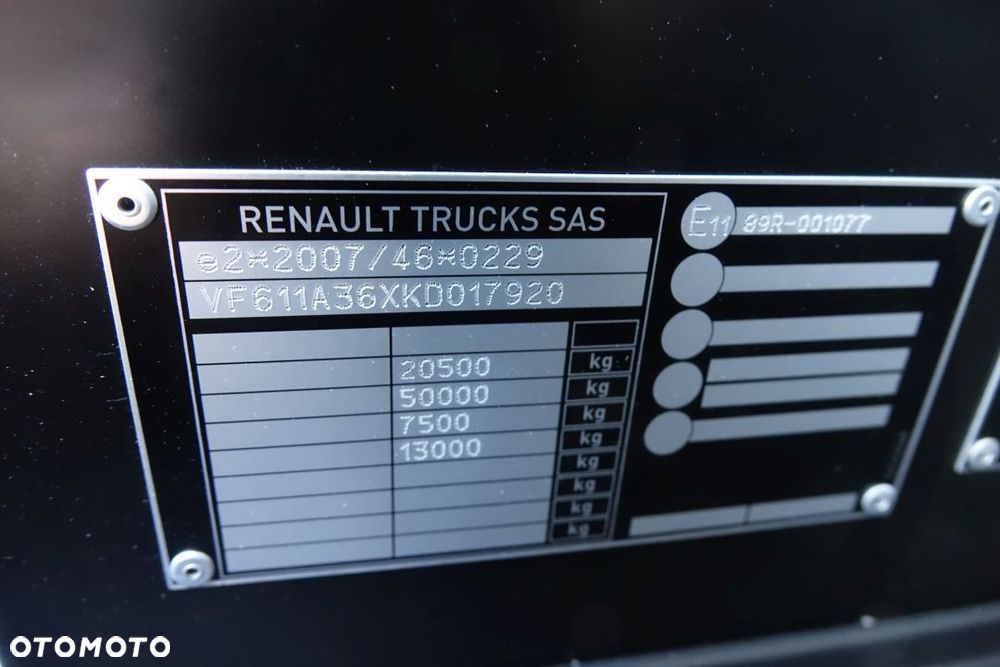 Renault GAMA T480 COMFORT / EURO 6 / STANDARD / AUTOMAT/ EURO 6 / 2 ZBIORNIKI / LODÓWKA  / SILNIK  13L - 25