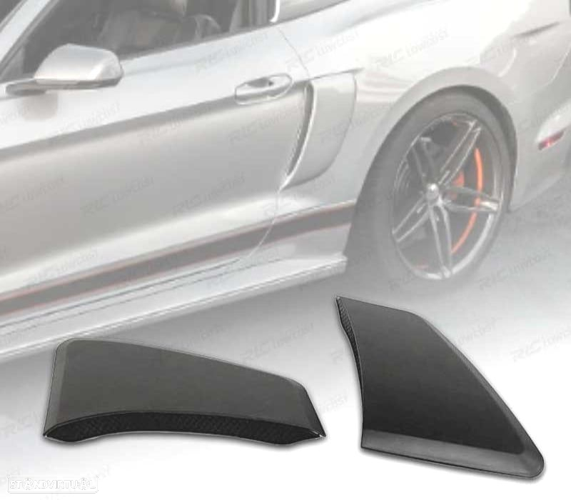 ENTRADAS DE AR ​​LATERAIS FORD MUSTANG LOOK GT 15-19 PRETO - 3
