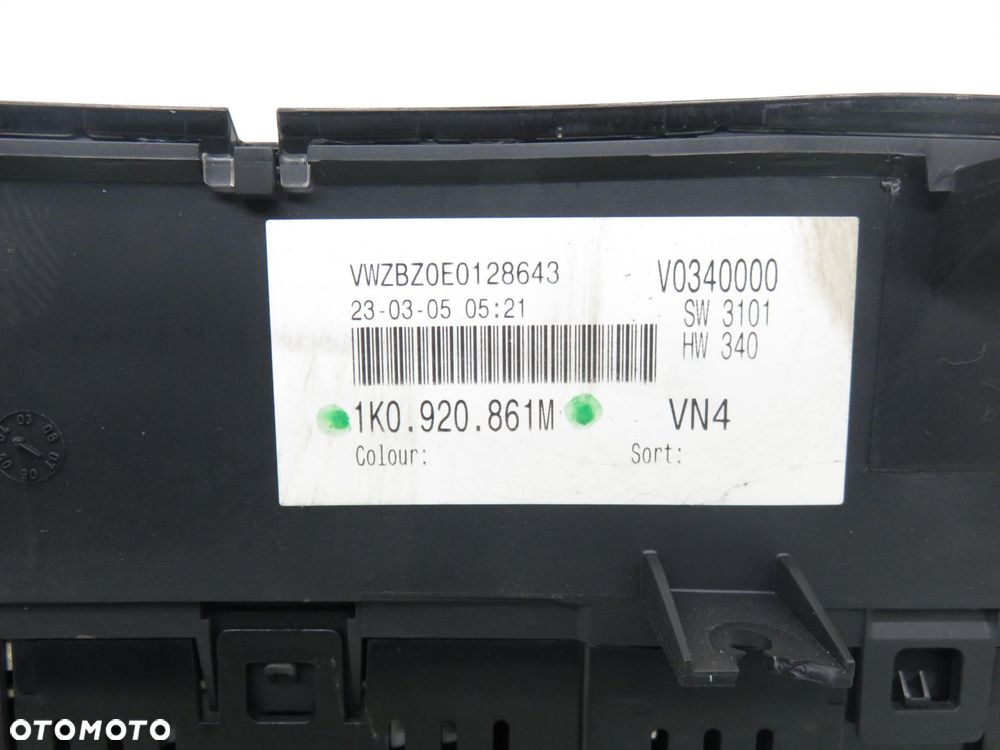 LICZNIK VW GOLF V (1K1) 2.0 TDI 16V - BKD 1K0920861M - 5