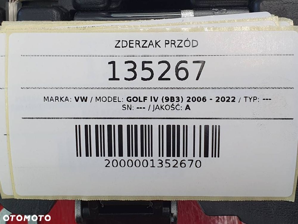 ZDERZAK PRZÓD PRZEDNI KOMPLETNY VW GOLF IV CZARNY - 11