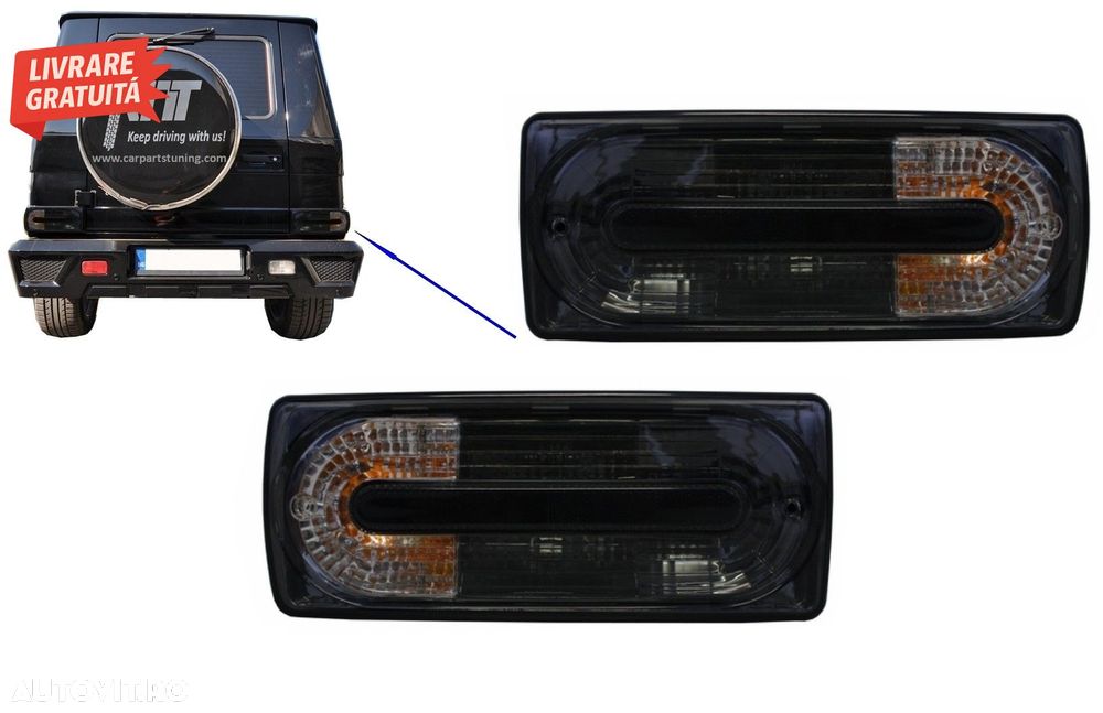 Stopuri Negru Fumuriu Mercedes W463 G-Class (1989-2015) G55 Design- livrare gratuita - 10