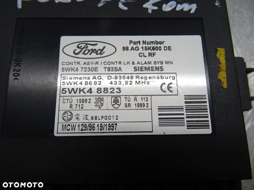 FORD FOCUS MK1 98-01 MODUŁ KOMFORTU 15K600DE - 3