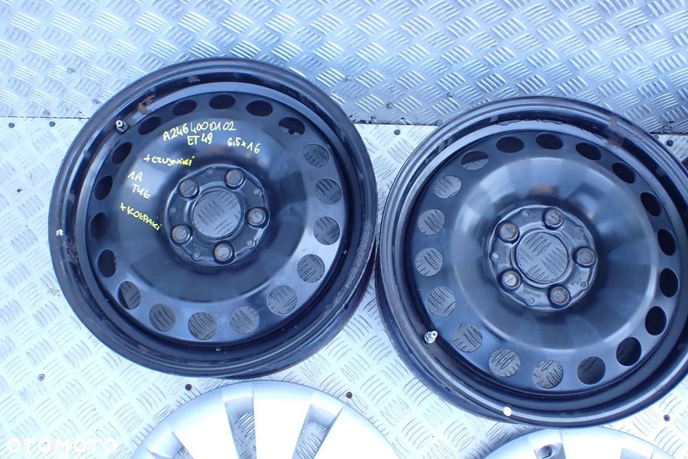 FELGI STALOWE MERCEDES 5X112 6,5X16 ET 49 A2464000102 CZUJNIKI KOŁPAKI - 2