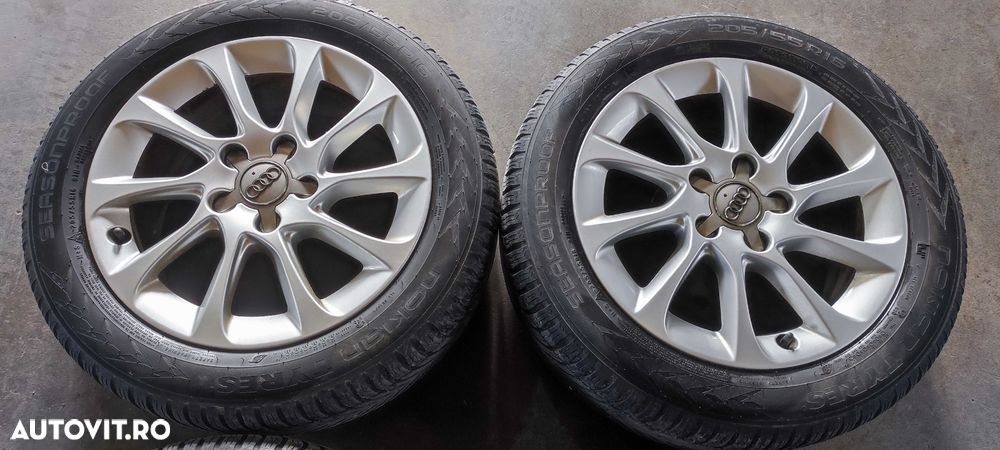 Set jante aliaj pe 16 volkswagen vw golf 6 break cu anvelope de iarna Nokian DOT 2021 - 5