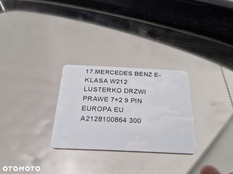 mercedes benz e-klasa w212 lusterko drzwi prawe 7+2 9 pin eu a2128100864 - 11