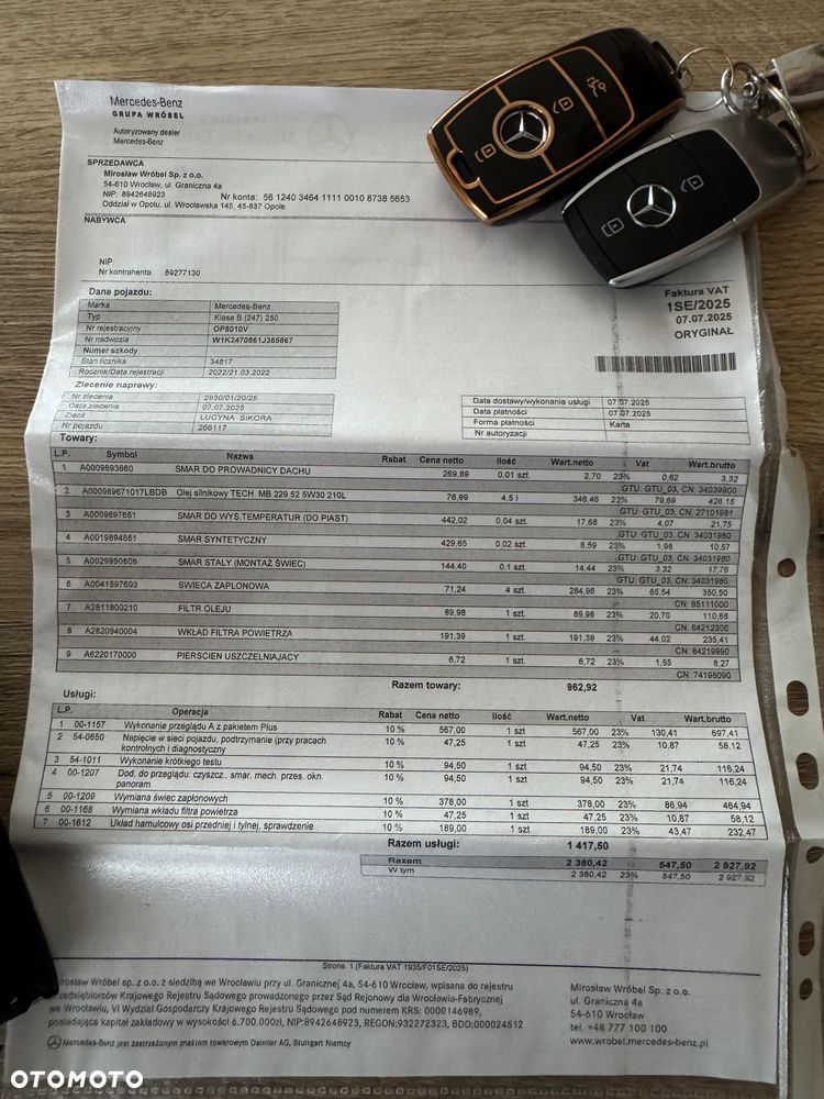 Mercedes-Benz Klasa B ver-250-e-8g--dct - 11