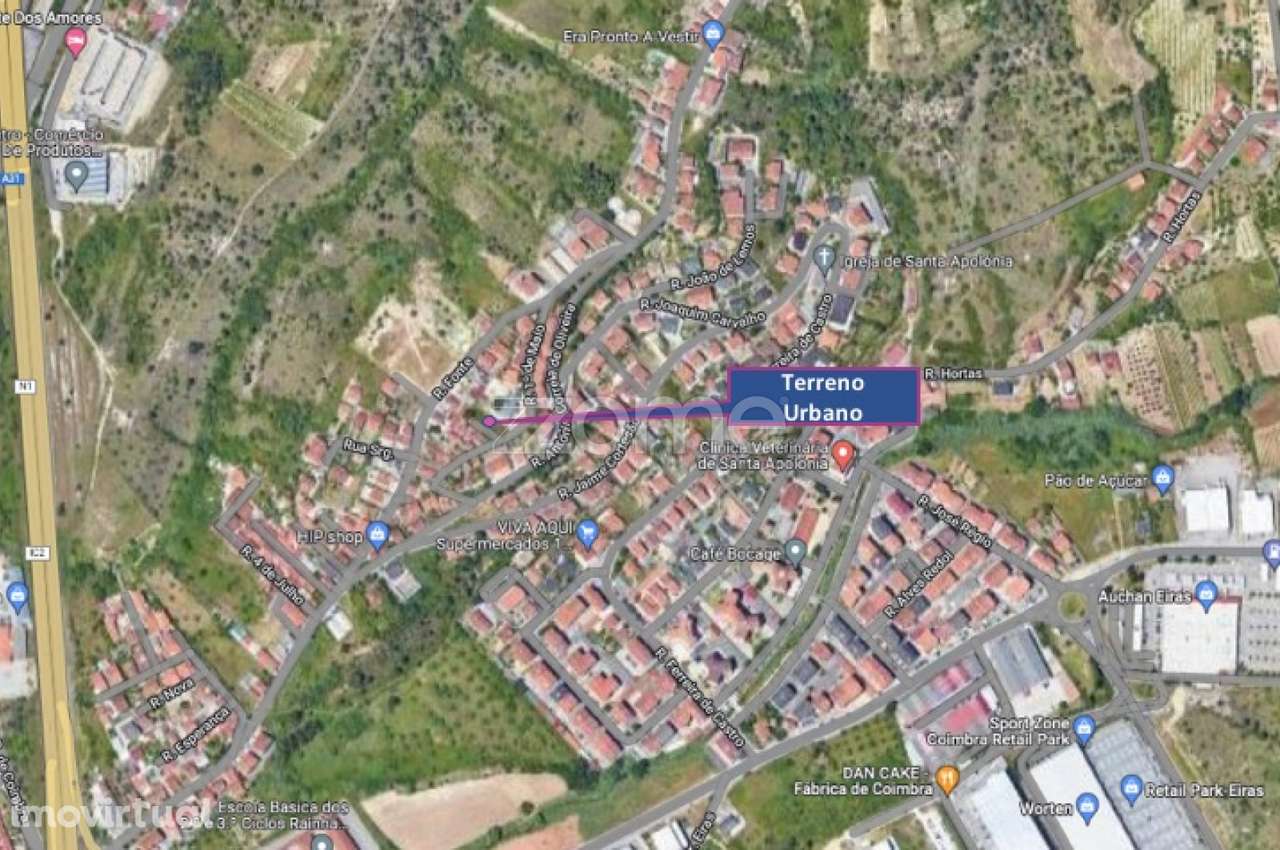 Terreno urbano com vista panorâmica para Santa Apolónia Coimbra - Grande imagem: 3/28