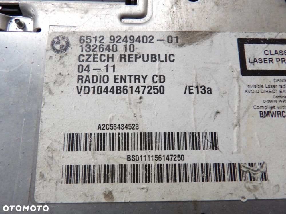 BMW - X1,E84 - RADIOODTWARZACZ CD - 9249402 - 2